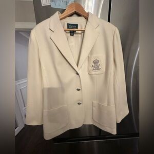 Vintage Ralph Lauren Black Label Cream wool Blazer